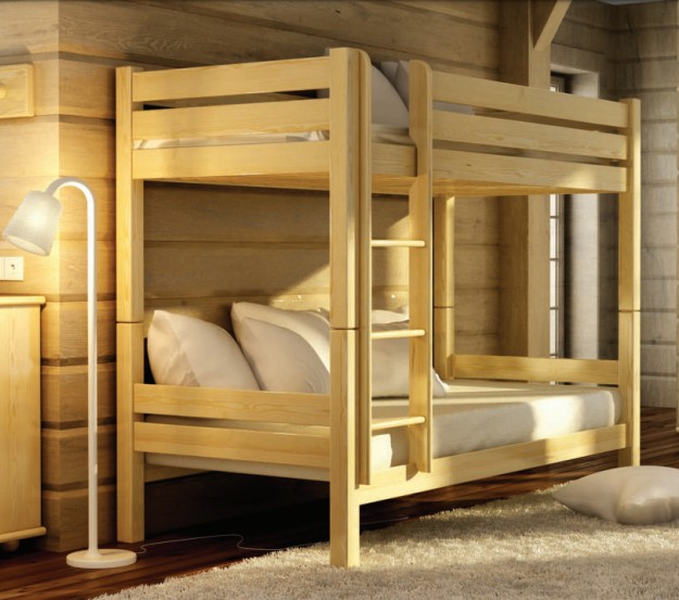 Patrová postel z masivu LK136 90