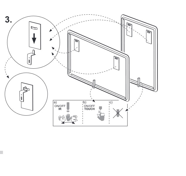 Koupelnové zrcadlo STELLA  LED - 50
