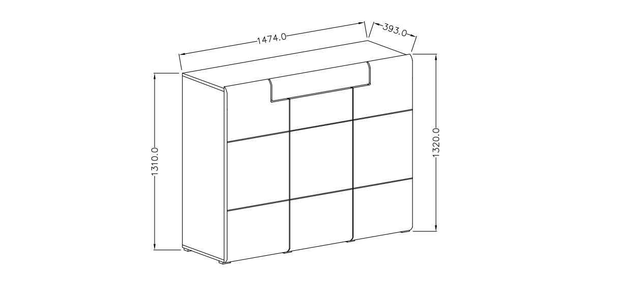 Komoda I TOLEDO Šedá/ Dub Grandson