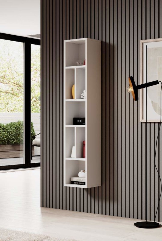 Regál TOLEDO Bílá/ bílý lesk