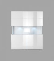 Vitrína I TOLEDO Bílá/ bílý lesk