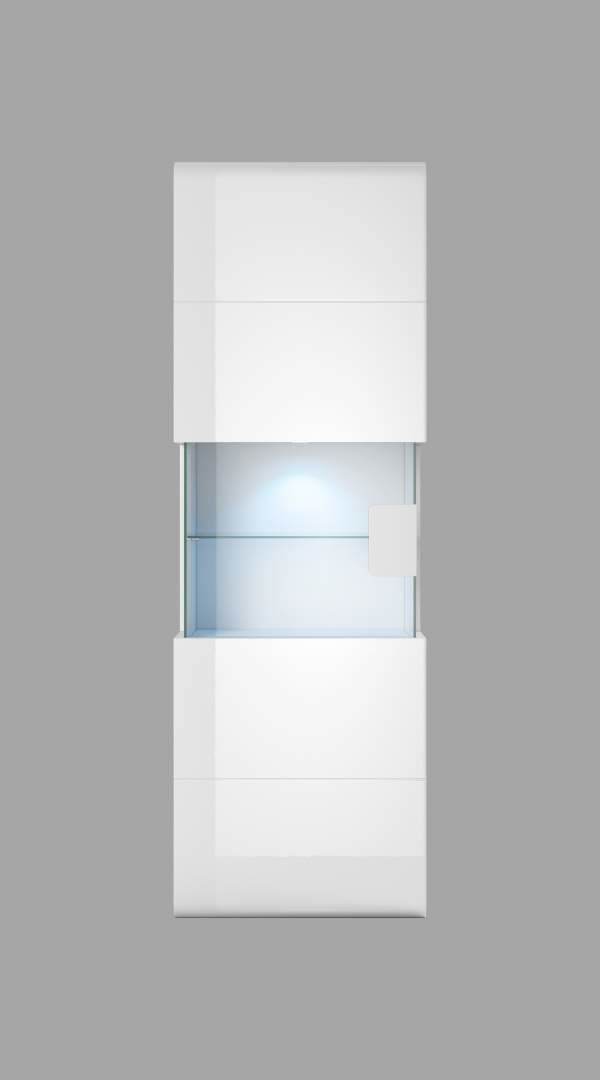 Závěsná vitrína TOLEDO Bílá/ bílý lesk