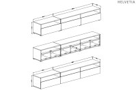 TV komoda BAROS Bílá