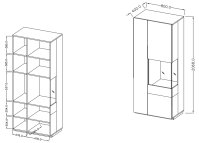 Obývací sestava SILKE III Bílá - Colorado Beton