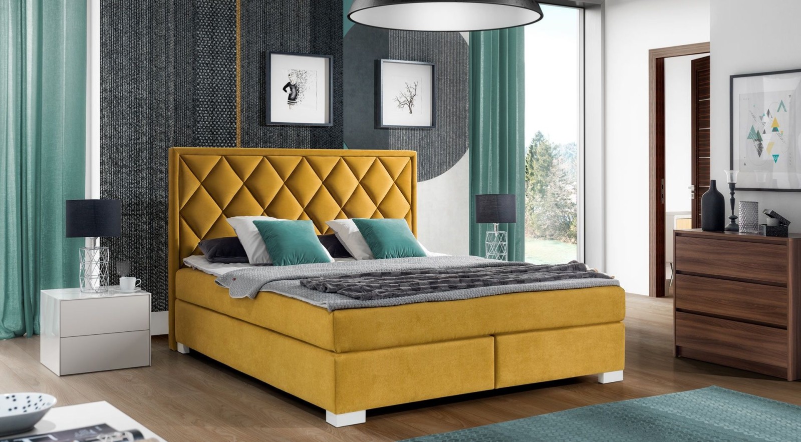 Manželská postel BOXSPRING 402