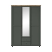 Šatní skříň I EVORA Dub lefkas - zelená