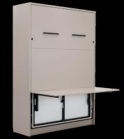 Sklápěcí postel do skříně s psacím stolem VERTIKÁLNÍ