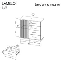 Komoda LAMELO 5