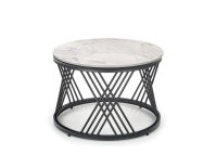 Set Konferenčních stolků FLAMINGO šedý mramor/černá