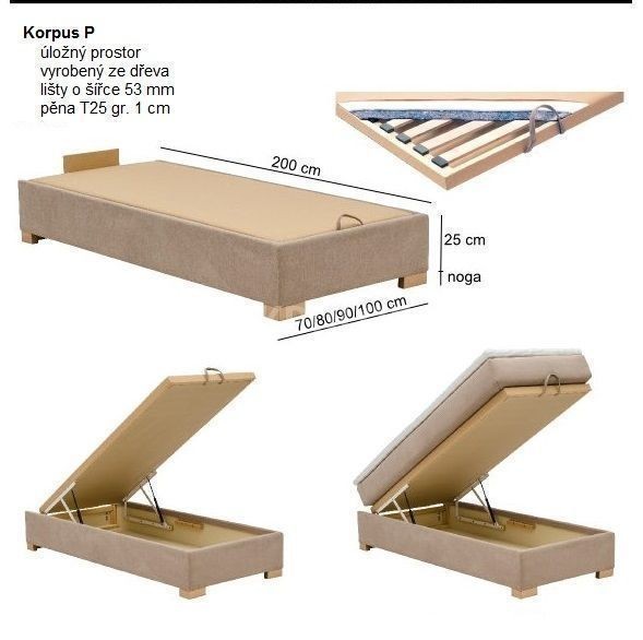 Manželská postel BOXSPRING 507