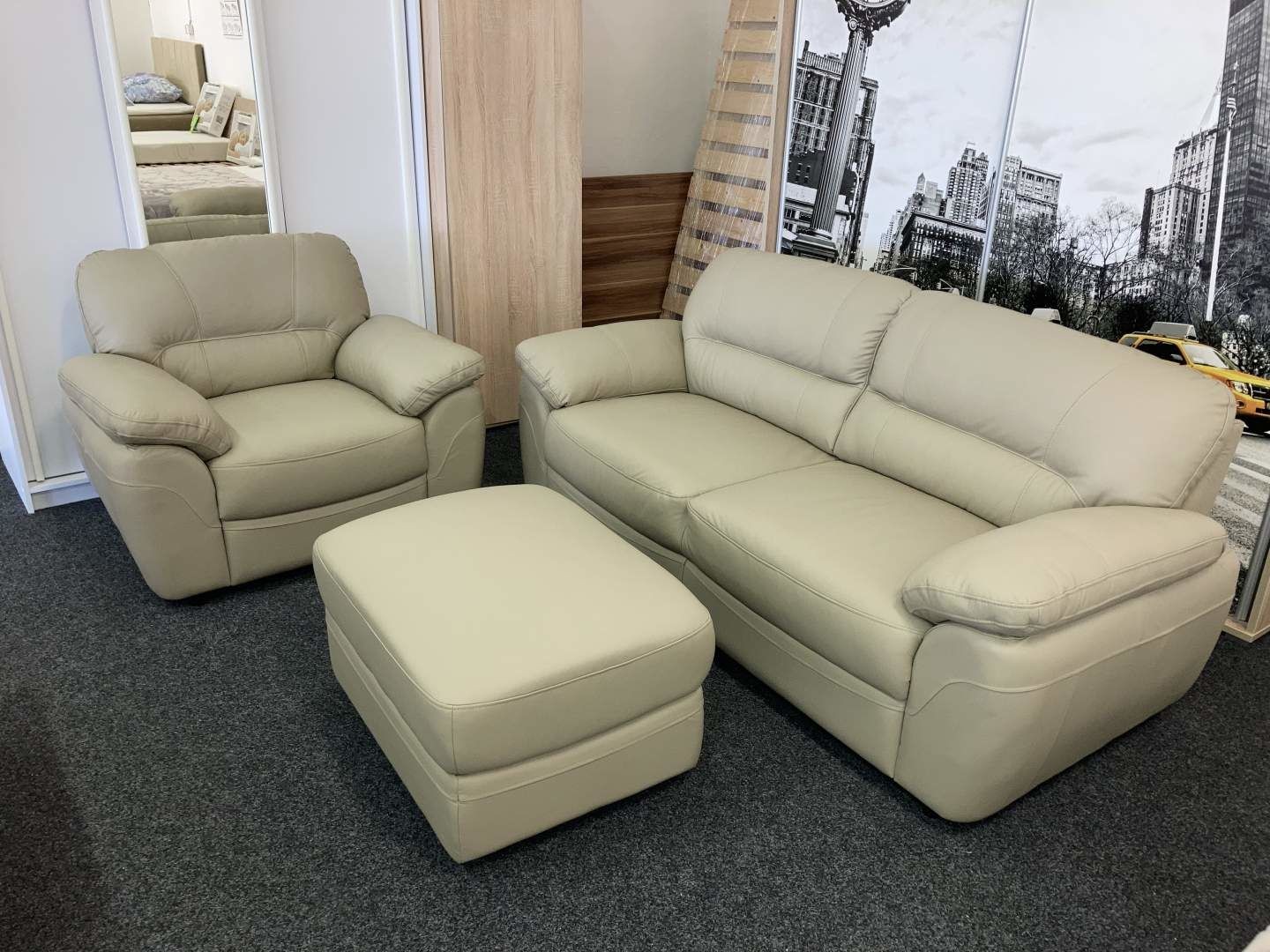 Kožená sedací souprava BALTIKA 3+1