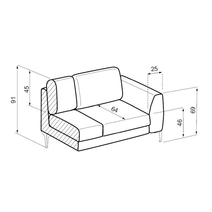Rohová sedací souprava IMPERA