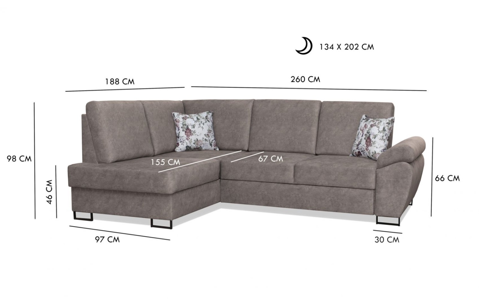 Rohová sedací souprava MILLAN