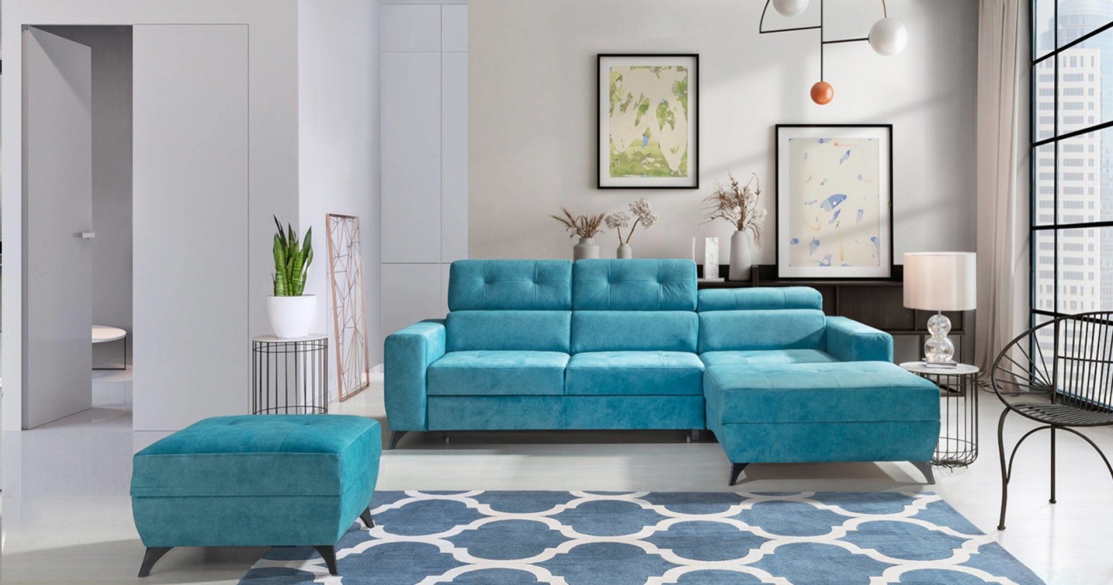 Kožená sedací souprava PORTLA