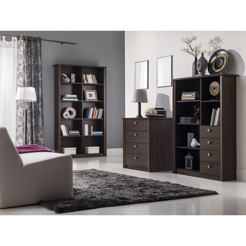 Regál Finezia F8 Dub Sonoma čokoláda