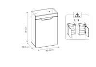 Koupelnová skříňka ADELLE BÍLÁ 82-40 - pod umyvadlo 40