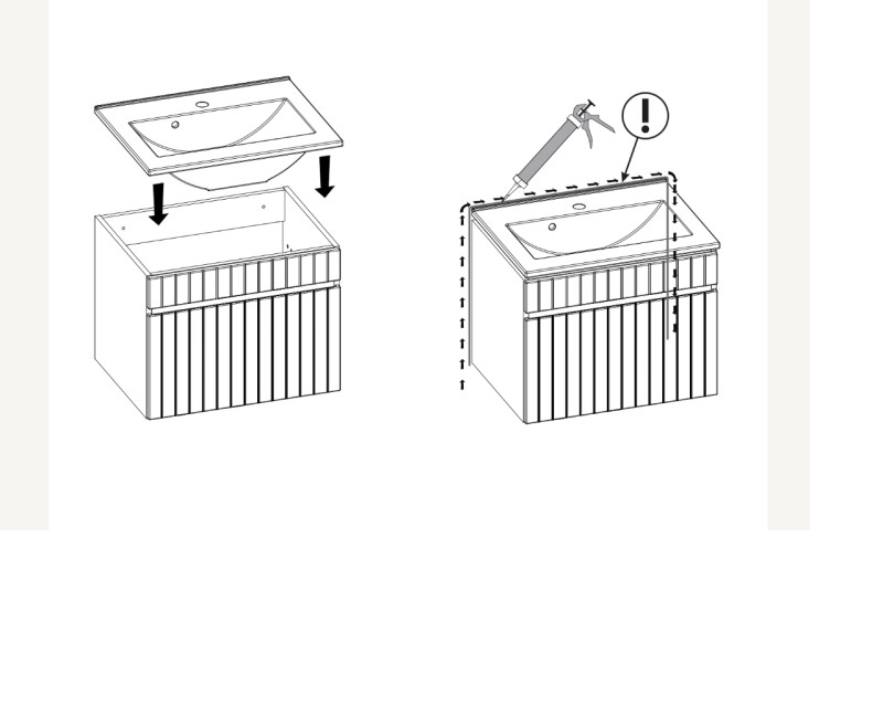 Koupelnová skříňka ADELLE BÍLÁ 82-40 - pod umyvadlo 40