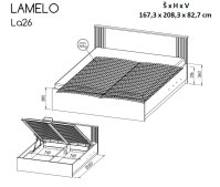 Manželská postel LAMELO 26