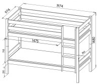 Dětská patrová postel OLAF