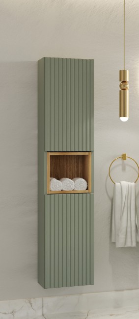 Koupelnová skříňka LINE ŠALVĚJ 80-03 2D- vysoká