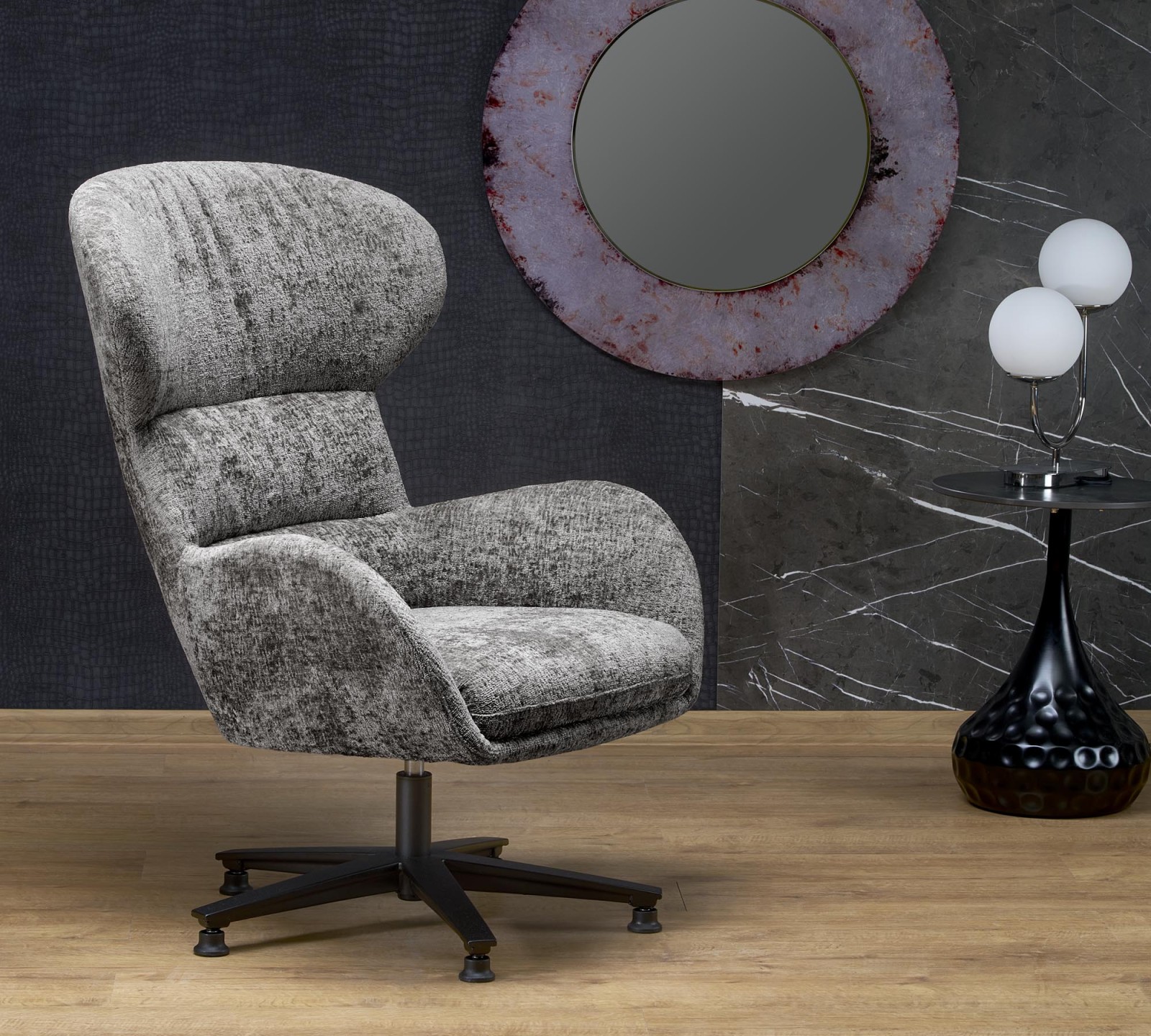 Křeslo, ušák FRANCO šedá