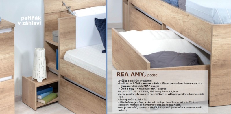 Manželská postel REA AMY 31/160