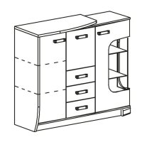 Kombinovaná komoda ROMERO 7