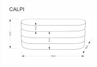 Taburet lavice CALPI šedý
