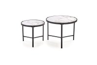 Set konferenčních stolků FATIMA  bílá/černá