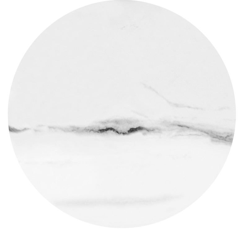 Set konferenčních stolků FLAMINGO černý/bílý mramor/černá