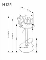Barová židle H-126 šedá