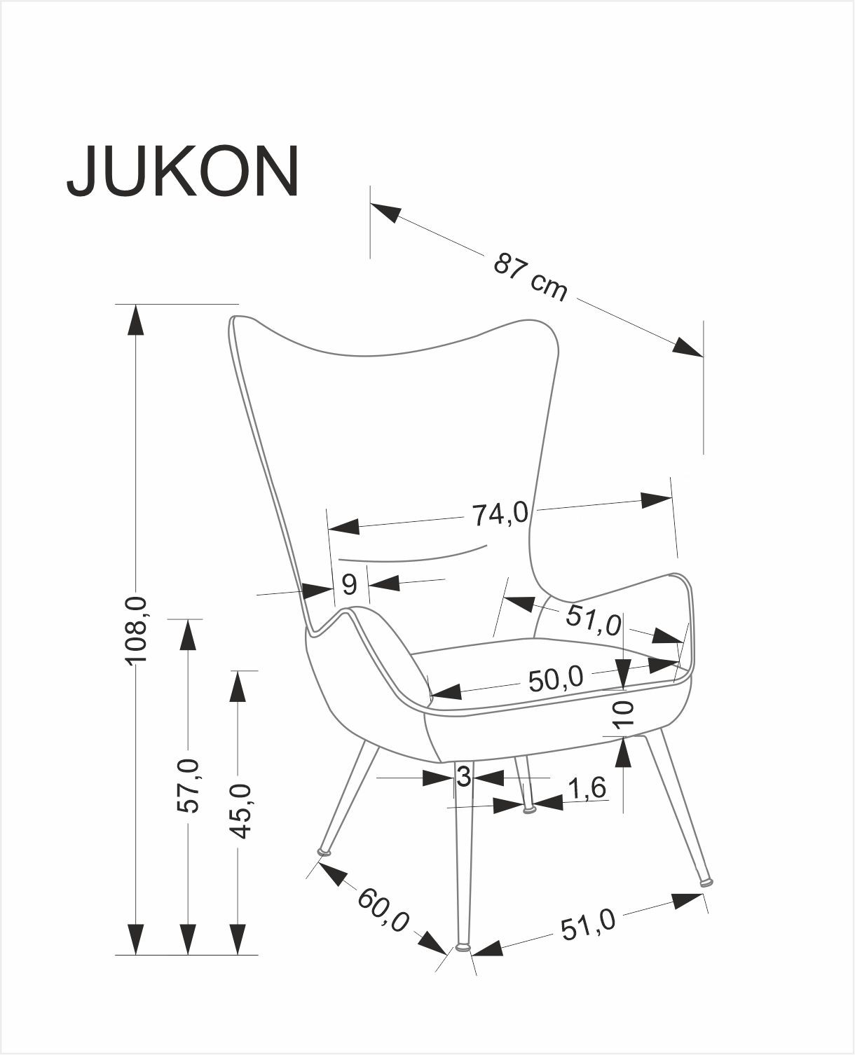 Křeslo JUKON šedé