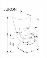 Křeslo JUKON šedé