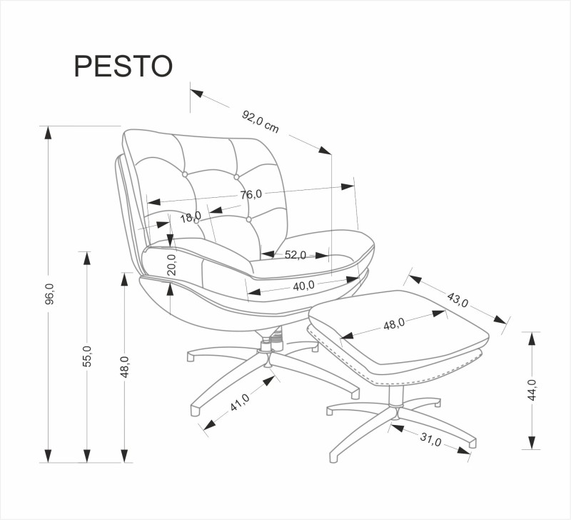 Křeslo PESTO béžová