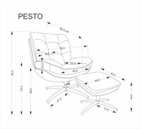 Křeslo PESTO šedá