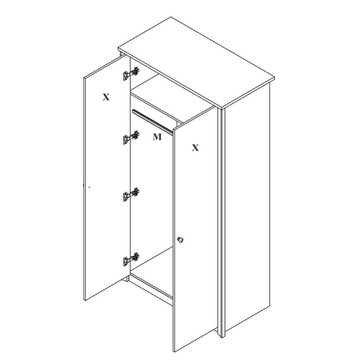 Šatní skříň FINEZIA F2 Dub Sononma