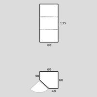 Rohová skříň REA AMY 34/135