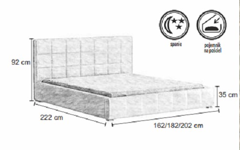 Manželská postel CHESTER