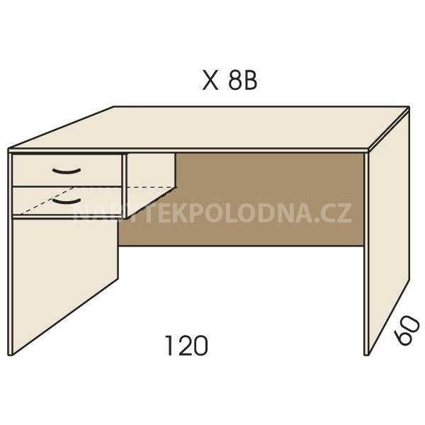 Psací stůl JIM 5 X 8B