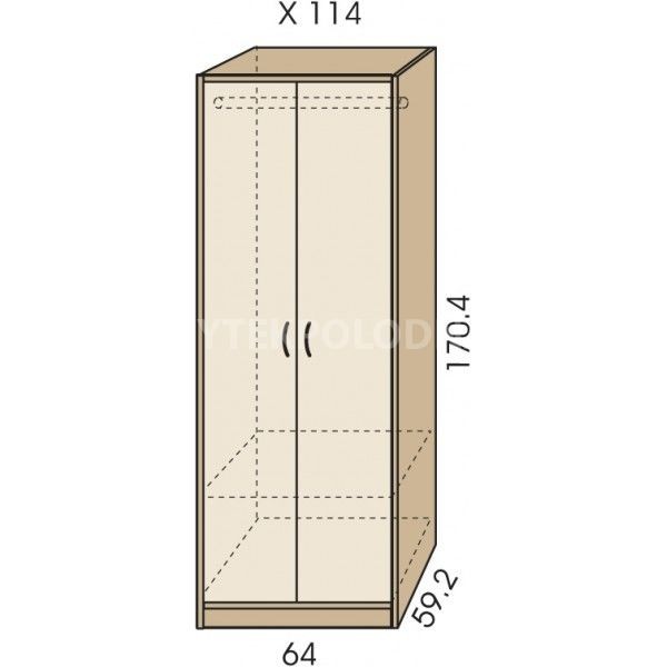 Šatní skříň JIM 5 X 114