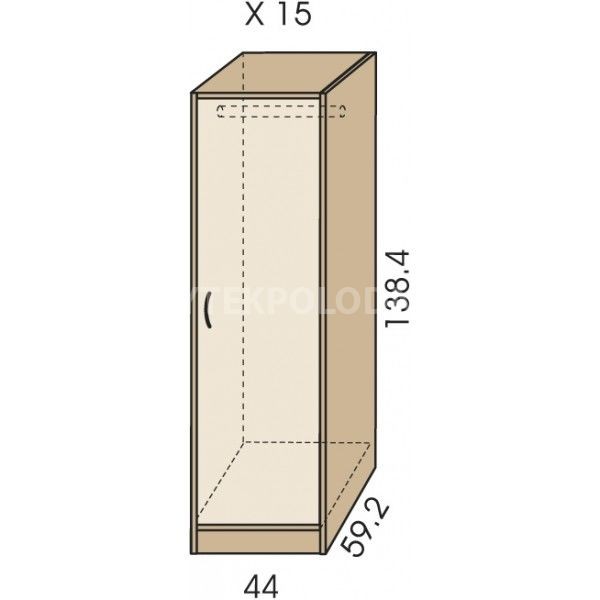 Šatní skříň JIM 5 X 15