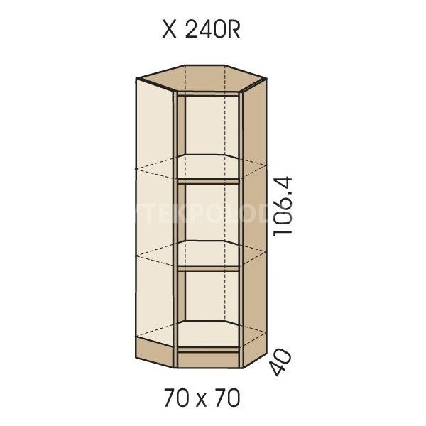 Rohová skříň JIM 5 X 240R