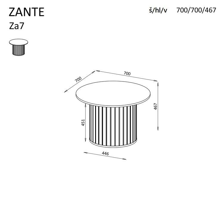 Konferenční stolek ZANTE 7