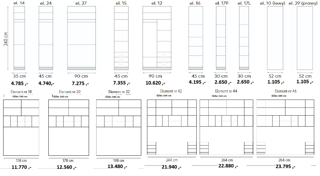 Šatní skříň VARIA SLEEP VI