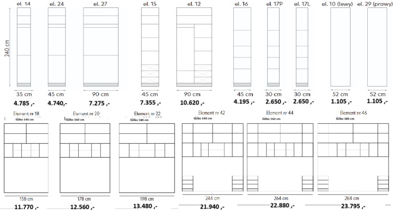 Šatní skříň VARIA SLEEP VI