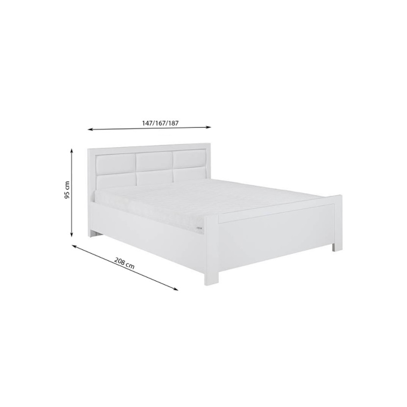 Manželská postel NEW YORK - čalouněné čelo