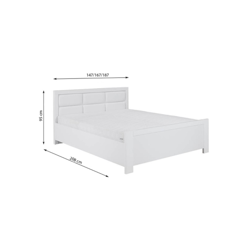 Manželská postel NEW YORK - čalouněné čelo