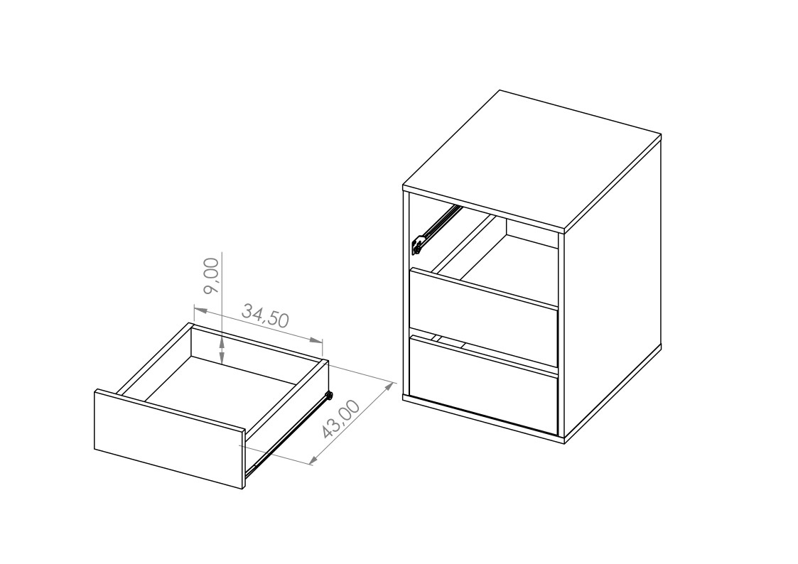 Posuvná šatní skříň BONNO 120