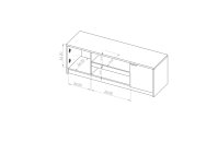 TV stolek s policí DANVER D-10