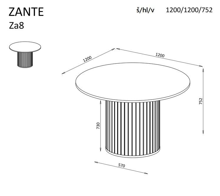 Jídelní stůl ZANTE 8